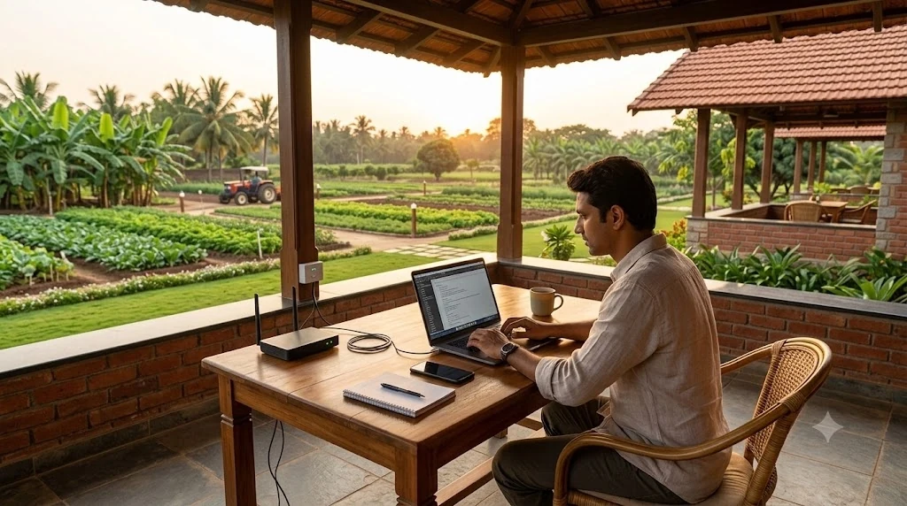Seamless work-from-farm experience